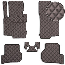 Коврики в салон для Volkswagen Golf VI 2008-2012 Экокожа Коричневые 5 шт (Rombus)
