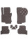 Килимки в салон для Volkswagen Golf VI 2008-2012 Екошкіра Коричневие 5 шт (Rombus)