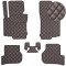 Килимки в салон для Volkswagen Golf VI 2008-2012 Екошкіра Коричневие 5 шт (Rombus)