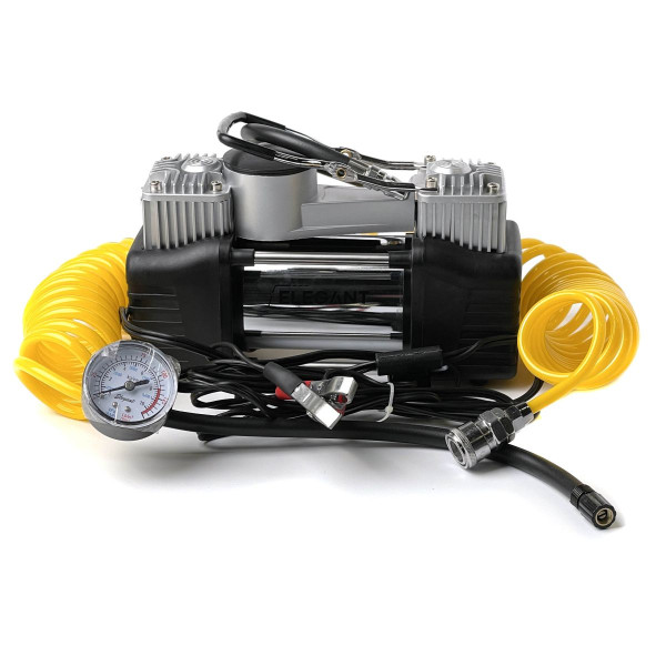 Компресор автомобільний двопоршневий Force MAX 12v 300вт 90л 10атм 14А з дефлятором (EL 100 090)