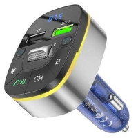Автомобільний FM модулятор (трансмітер) Hoco E71 Crystal 18 W 2 USB (391840013)