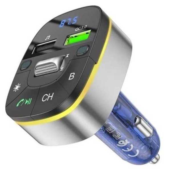 Автомобільний FM модулятор (трансмітер) Hoco E71 Crystal 18 W 2 USB (391840013)