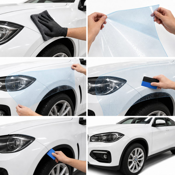 Антигравийная защитная бронепленка по лекалам для BMW X6 E71 2008-2014 - нижняя зона кузова пороги