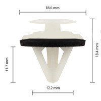 Клипса крепления обшивки двери Mazda Ford Toyota G18K51SJ3 992740822 (C1023)