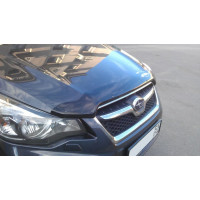 Дефлектор капоту мухобійка для Subaru Impreza 2011-/ XV 2012-, темний