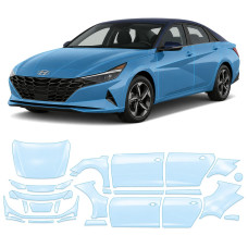Антигравийная защитная бронепленка по лекалам для Hyundai Elantra CN7 2020-2023 - полный кузов