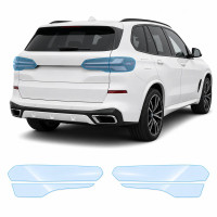 Антигравийная защитная бронепленка по лекалам для BMW X5 G05 facelift 2023- задние фонари стопы