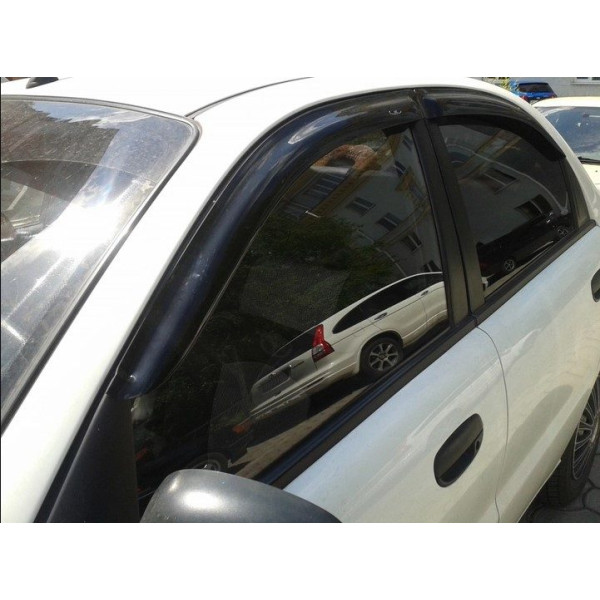 Дефлекторы окон ветровики HIC для Daewoo Lanos 1996- Oригинал (DAE06)