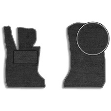Передние ворсовые коврики для BMW 7 (F01 / F04) 2008-2015 с подпятником 2 шт (Carrera)