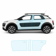 Антигравийная защитная бронепленка по лекалам для Citroen C4 Cactus I 2014-2017 - зоны дверей и стойки окон