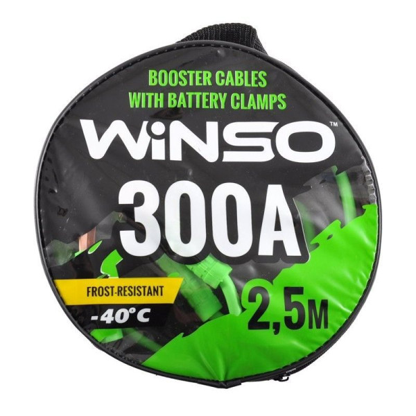 Пускові дроти прикурюуання Winso 300А / -40 +80°C / 2,5м / у сумці (138310)