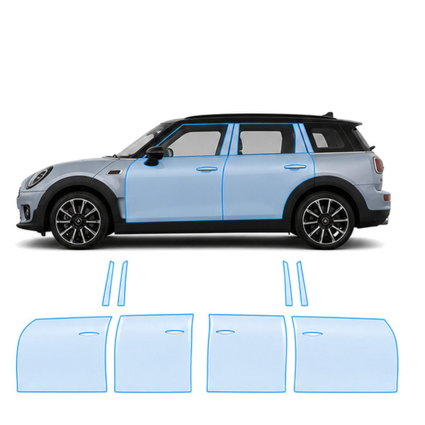 Антигравійна захисна бронеплівка за лекалами для Mini Clubman F54 2015-2019 - зони дверей і стійки вікон