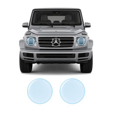 Антигравийная защитная бронепленка по лекалам для Mercedes-Benz G-Class W463 2018- оптика (фары и ПТФ)