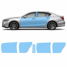 Антигравийная защитная бронепленка по лекалам для Acura RLX I facelift 2018-2020 - зоны дверей и стойки окон