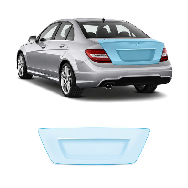 Антигравийная защитная бронепленка по лекалам для Mercedes-Benz C-Class W204 facelift 2011-2014 - зона крышки багажника