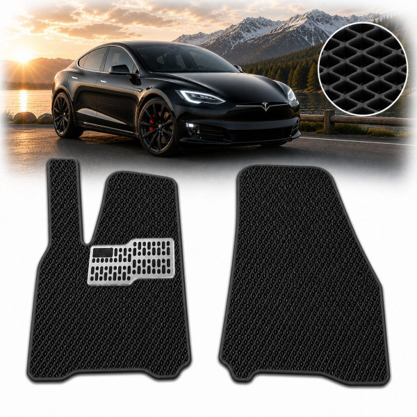 Коврики в салон передние EVA для Tesla Model Y 2020- с подпятником 2 шт
