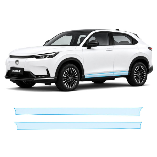 Антигравийная защитная бронепленка по лекалам для Honda e:NS1 I 2024- нижняя зона кузова пороги