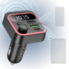 Автомобільний FM модулятор (трансмітер) Hoco E86 2хUSB Type-C PD48W + QC3.0