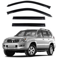 Дефлекторы окон ветровики для Toyota Land Cruiser Prado 120 2002-2009 Скотч 3M Voron Glass