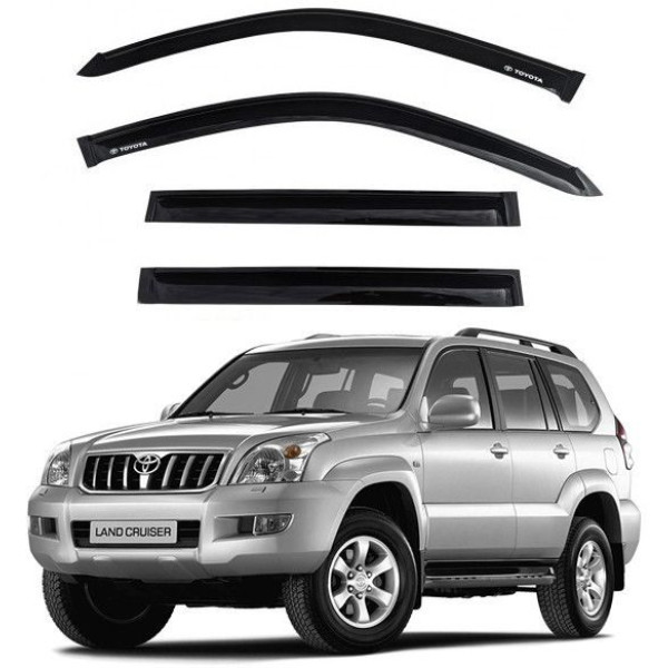 Дефлектори вікон вітрові для Toyota Land Cruiser Prado 120 2002-2009 Скотч 3M Voron Glass