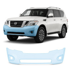 Антигравийная защитная бронепленка по лекалам для Nissan Patrol Y62 facelift 2 2014-2019 - передний бампер