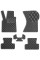 Коврики в салон Экокожа для Audi Q5 (8R) 2008-2017 Черные 5 шт (Rombus)