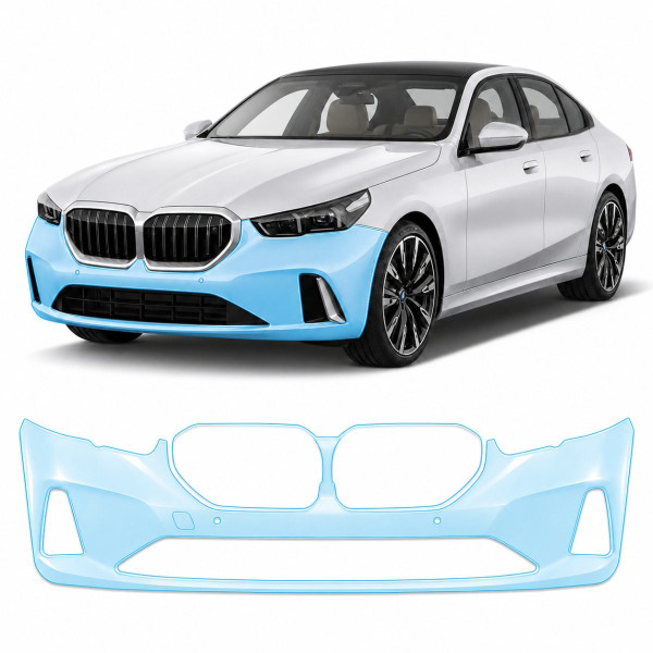 Антигравийная защитная бронепленка по лекалам для BMW 5 Series G60 2023- передний бампер