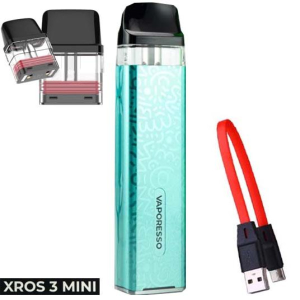 Багаторазова Pod-система Vaporesso Xros 3 Mini 1000mAh 2 мл Aqua Green Бірюзовий