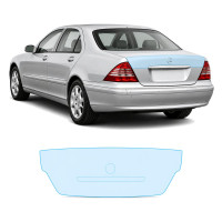 Антигравійна захисна бронеплівка за лекалами для Mercedes-Benz S-Class W220 facelift 2002-2005 - зона кришки багажника