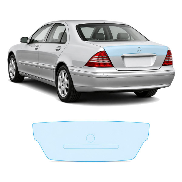 Антигравійна захисна бронеплівка за лекалами для Mercedes-Benz S-Class W220 facelift 2002-2005 - зона кришки багажника
