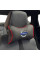 Подушка на подголовник с логотипом Volvo Экокожа 3D Цветной лого Черная-Красный кант 1 шт