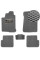 Коврики в салон EVA для Toyota Corolla Е12 Е13 (CDE-120) 2001-2006 с подпятником Серые 5 шт