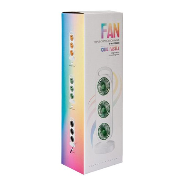 Вентилятор настольный аккумуляторный Tree head fan USB Type-C 5V 15W 36,4 × 12 × 8,3 см 36 дБ 1200 мАч (S31)