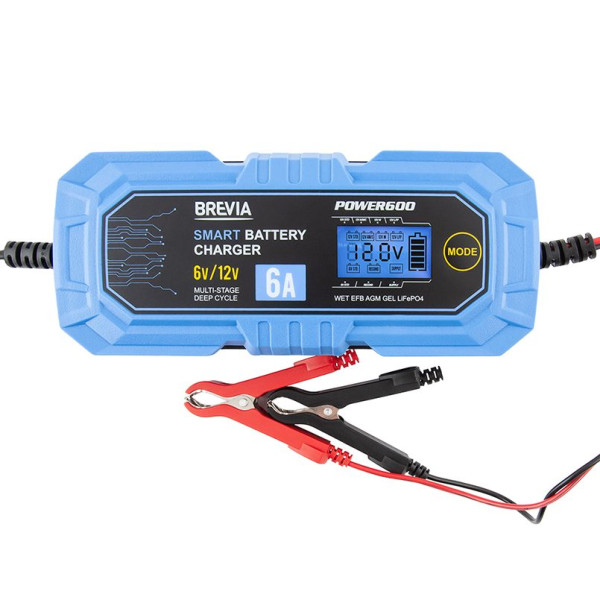 Зарядний пристрій Імпульсне автомобільного акумулятора АКБ Brevia Power 400 6V/12V 6A