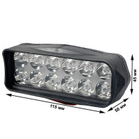 Додаткова LED фара 18W (1,5W*12) 10-30V 115x50x45 мм Далекий 1 шт