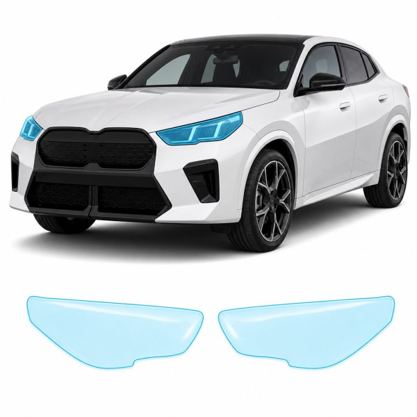 Антигравийная защитная бронепленка по лекалам для BMW iX2 U10 2023- оптика (фары и ПТФ)
