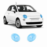Антигравийная защитная бронепленка по лекалам для Fiat 500 II 2007- оптика (фары и ПТФ)