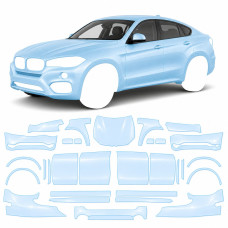 Антигравийная защитная бронепленка по лекалам для BMW X6 E71 2008-2014 - полный кузов