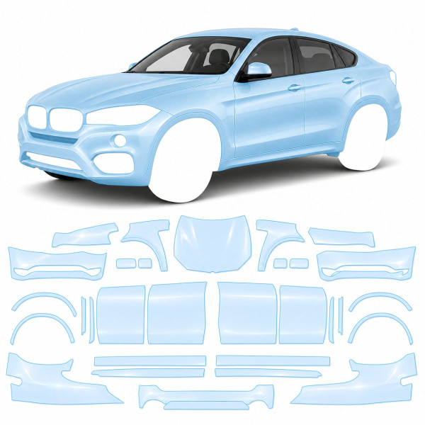 Антигравийная защитная бронепленка по лекалам для BMW X6 E71 2008-2014 - полный кузов