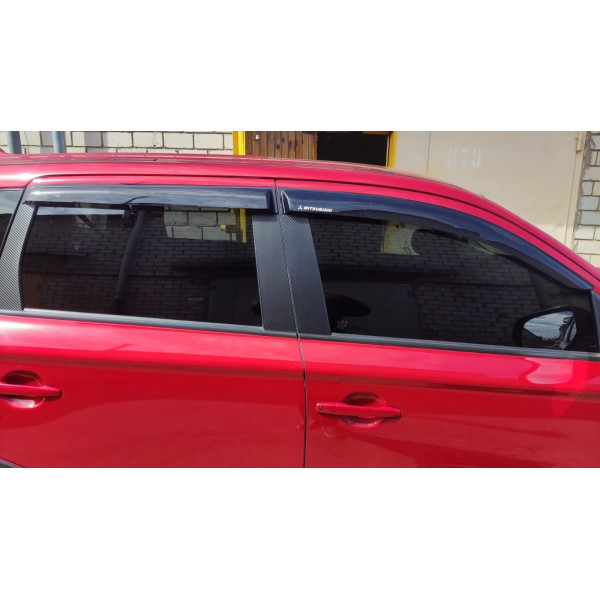 Дефлектори вікон вітровики для Mitsubishi Outlander 2012-2020 Скотч 3M Voron Glass