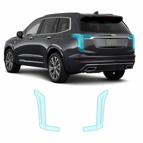 Антигравийная защитная бронепленка по лекалам для Cadillac XT6 I 2019- задние фонари стопы