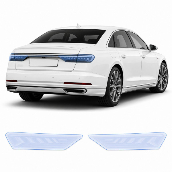 Антигравийная защитная бронепленка по лекалам для Audi A8 D5 2017-2021 - задние фонари стопы