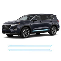Антигравийная защитная бронепленка по лекалам для Hyundai Santa Fe TM 2018-2020 - нижняя зона кузова пороги
