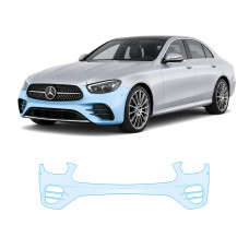 Антигравийная защитная бронепленка по лекалам для Mercedes-Benz E-Class W213 facelift 2020-2023 - передний бампер