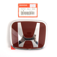 Эмблема для Honda 135 x 110 мм оргстекло скотч 3М 2 пукли Красная (75701-SLJ-003)