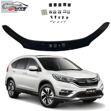 Дефлектор капоту мухобійка Honda CR-V 2012-2017 Євро Кріплення (Vip Tuning) HD55