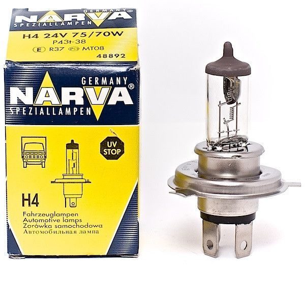 Автолампа галогенна Narva Standart / H4 / 75/70W / 24V / 1 шт (48892)