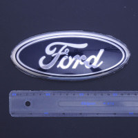 Емблема для Ford 180 x 72 мм Kuga Escape / Focus 3 / C-max / у зборі скотч 3M