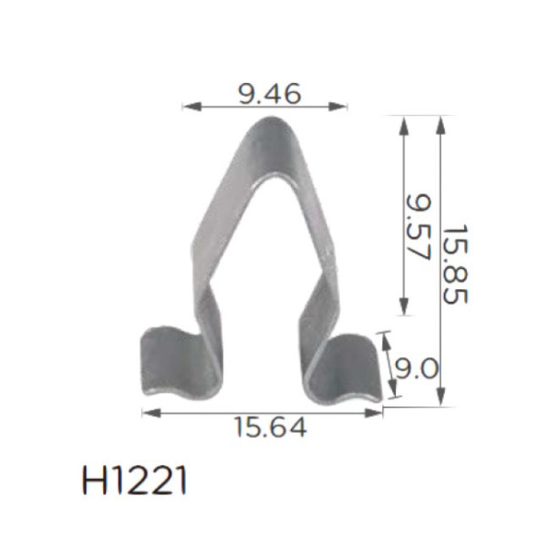 Скоба В=15.8 Д=15.5 Ш=9 багажника, салон Mercedes, Volkswagen, Seat, Audi, Skoda (4A0867276A, 16500) (H1221)