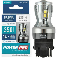 LED автолампа Brevia PowerPro 12/24V P27W 350Lm 14x2835SMD 6000K CANbus W2,5x16d 2 шт (10338X2)